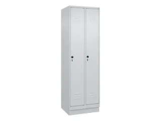 locker,HxBxD 1950x600x500mm,2vak,vak B 300mm,draaigrendel,sokkel - 1