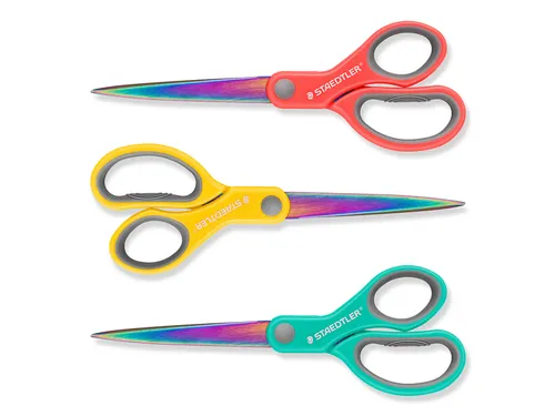 Schaar Staedtler Norix 21cm 3 kleuren assorti rechtshandig