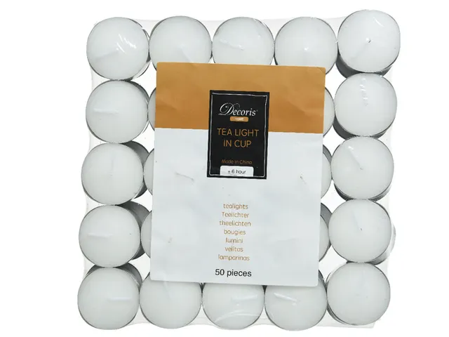 Decoris Theelicht 3.8cm 6 uur 50 stuks