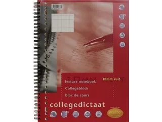 Collegeblok Multo A4 ruit 10x10mm 23-gaats 160 pagina's 80gr wit - 2