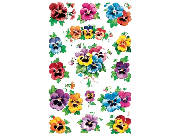 papieretiket Z-design Creative pak a 3 vel viooltjes