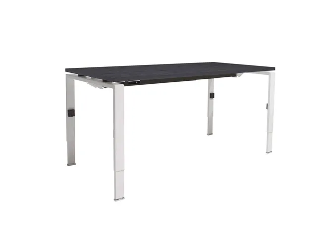 Bureau Linesto N4 hoogte instelbaar 160x80cm houtprint schaduw wit