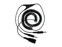 Jabra QD naar 2x 3,5mm Jack QD Aansluitkabel