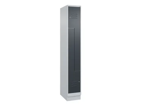 Z-garderobekast,HxBxD 1950x300x500mm,vak B 150/300mm,cil.-slot,sokkel
