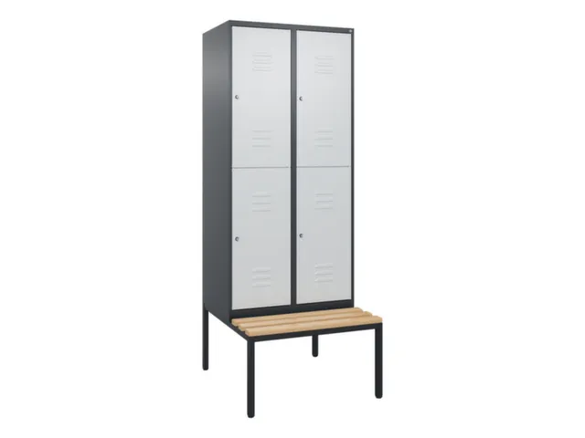 Dubbeldekse dekenkist,HxBxD 2120x800x815mm,2x2vak.,vak B 400mm