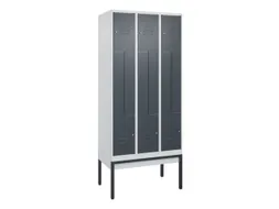 Z-garderobekast,HxBxD 2120x900x500mm,vak B 150/300mm,cil.-slot