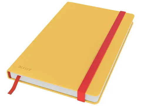 Cosy notitieboek harde ka A5 geruit geel