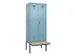 armoire vestiaire avec banc noir et blanc,HxlxP 2120x800x815mm