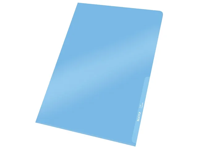 Insteekmap L-map Leitz Premium A4 0.15mm Pvc Blauw Glashelder