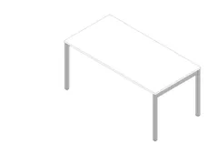 bureau HxBxD 730x1600x800mm blad wit 4-voeten aluminium