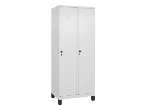 locker,HxBxD 1950x800x500mm,2vak,vak B 400mm,draaigrendel,voeten