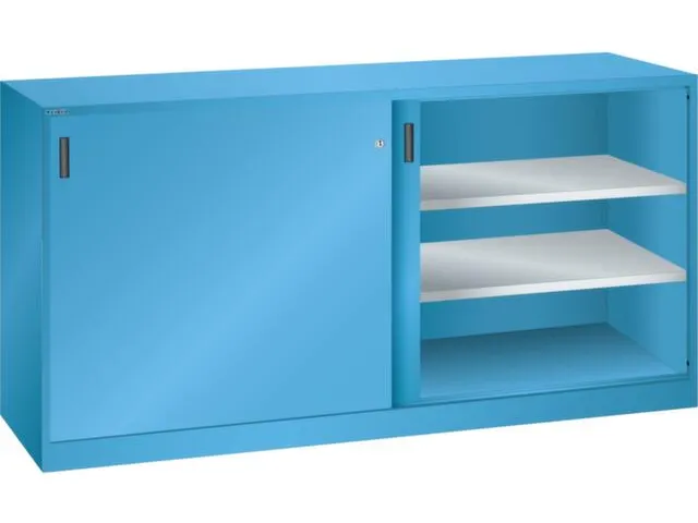 schuifdeurkast HxBxD 1000x2000x580mm 4xStalen bodem RAL5012