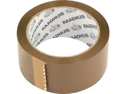 Verpakkingstape Raadhuis PP 48mmx66m bruin low noise doos a 36 rol