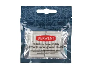 Navulling Derwent gum op batterijen 30 stuks wit - 2