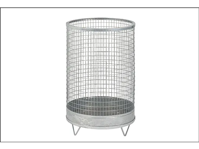 Afvalbak Draadgaas 75 Liter Vloeropstelling Staalplaatbodem Verzinkt