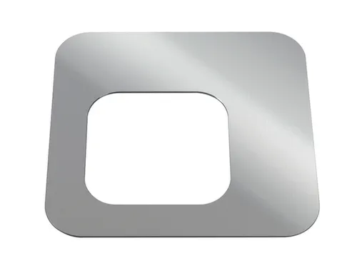 Oplegdeksel,V. Afvalbak 1X100L,Vierkant,1Opening,Staal,Zilverkleurig