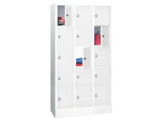 lockerkast,HxBxD 1850x900x500mm,3x5vakken,RAL7035,front RAL7035 - 2