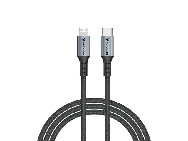 S+C Usb-C/Lightning Kabel zwart 60W 31844 480Mbps 1.20m