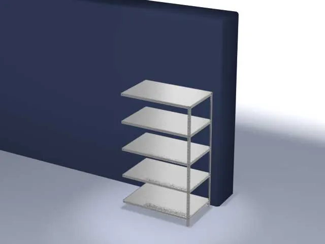 magazijnstelling,aanbouwveld,HxBxD 2000x1300x800mm,vaklast 200kg