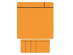 Magneet scrum 75x75mm oranje 5 stuks