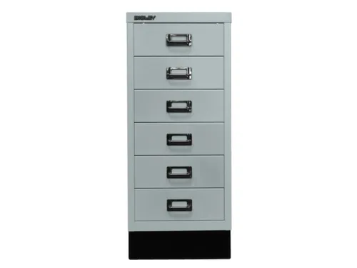 kantoor-ladekast HxBxD 670x279x380mm 6 laden romp lichtgrijs staal