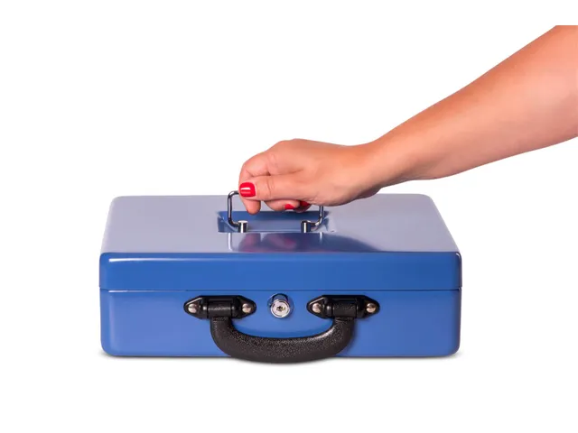 Geldkist met Euro muntinzet Blauw