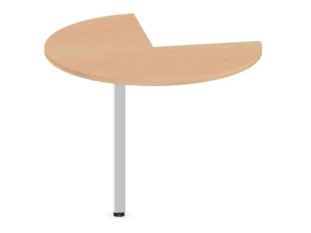 aanbouwtafel,i.h.v.,HxØ 720-840x1000mm,driekwartrond,NE-esdoorn