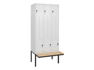 Z-garderobekast,HxBxD 2120x900x815mm,6vak,vak B 300mm,draaigrendel - 1
