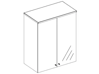 opzetkast,v. kantoorkast met openslaande deuren,MS-donkergrijs - 2
