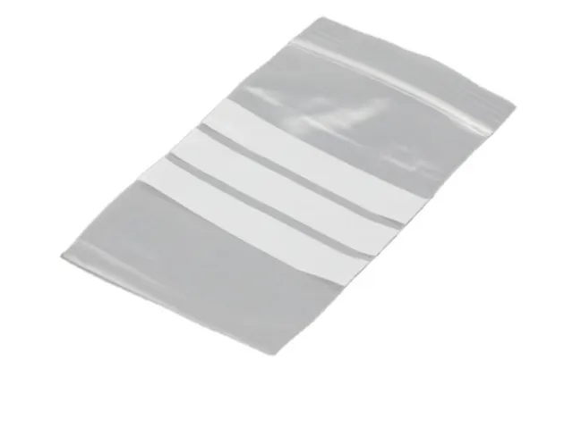 Gripsealzak 230x320mm Transparant met Schrijfvlak 50 micron ldpe