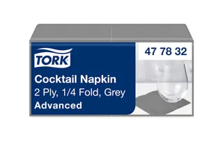 Tork 477832 Cocktailservet Advanced Grijs 24x24cm - 1