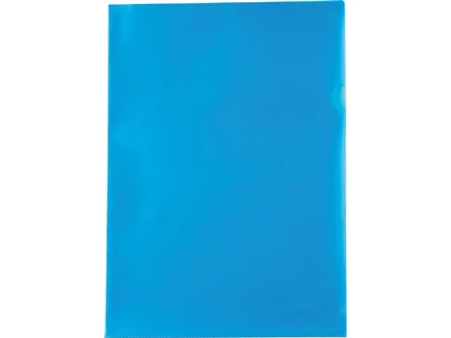 L-map, ft A4, PP 0.12mm, pak van 25 stuks, blauw gekorreld