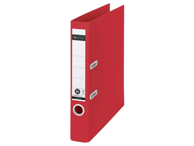 Classeur à levier Leitz 180° Recycle A4 55mm carton rouge