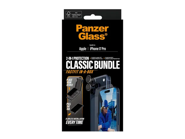 PanzerGlass PG43010, Apple, iPhone 17 Pro, Krasbestendig, Transparant,