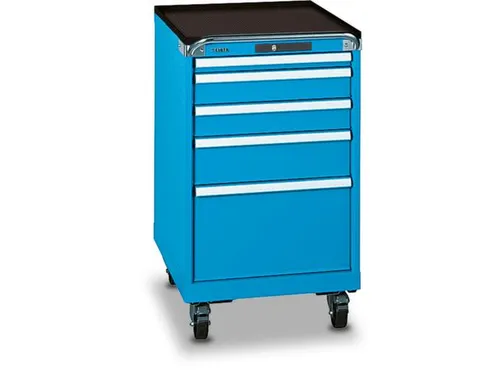 Ladenkast 972x564x725mm 5laden 75kg 4rollen Ral5012