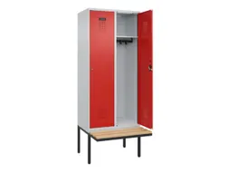 locker met bank,HxBxD 2120x800x815mm,2vak,vak B 400mm,cilinderslot