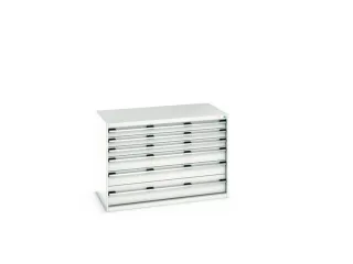 ladekast HxBxD 900x1300x750mm 6laden romp RAL7035 front RAL7035 - 7