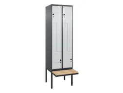 Z-garderobekast,HxBxD 2120x600x815mm,2vak,vak B 300mm,draaigrendel