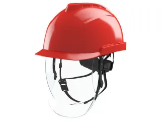 MSA V-Gard 950 veiligheidshelm ABS rood niet geventileerd 12 stuks - 1
