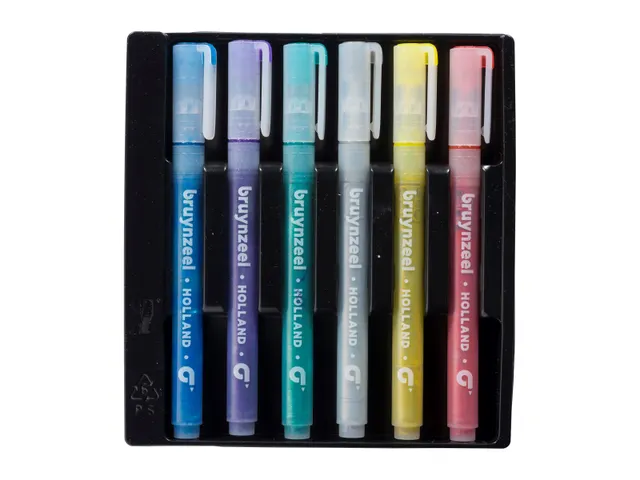 Feutre Bruynzeel Kids Glitter set 6 couleurs