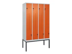 Z-garderobekast,HxBxD 2120x1200x500mm,vak B 150/300mm,draaigrendel