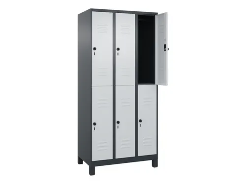 dubbeldekse locker,HxBxD 1950x900x500mm,3x2vak.,vak B 300mm