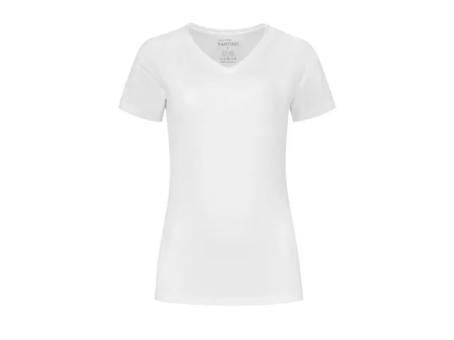 Santino Jazz dames T-shirt met V-hals, wit, maat XL, per stuk