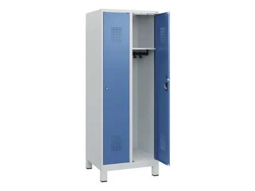 schoollocker,HxBxD 1630x600x500mm,2vak,vak B 300mm,cil.-slot,voeten