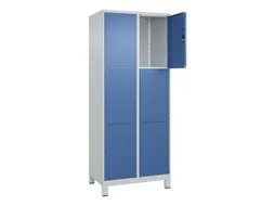 lockerkast,HxBxD 1950x800x500mm,2x3vakken,vak B 400mm,cil.-slot,voeten