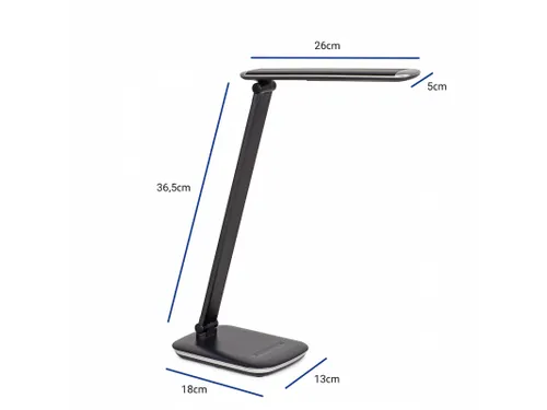 Bureaulamp LED MAULjazzy dimbaar USB-poort Zwart