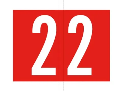 Jalema codetab 2 Rood gelamineerd, rol van 500 tabs