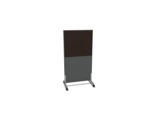 scheidingswand,HxB 1545x800mm,MS-donkergrijs,BN2036-bruin - 2