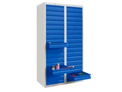 ladekast HxBxD 1800x1000x500mm 34laden RAL7035 front RAL5010