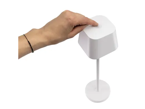 Securit Tafellamp Georgina LED Wit oplaadbaar USB dimbaar